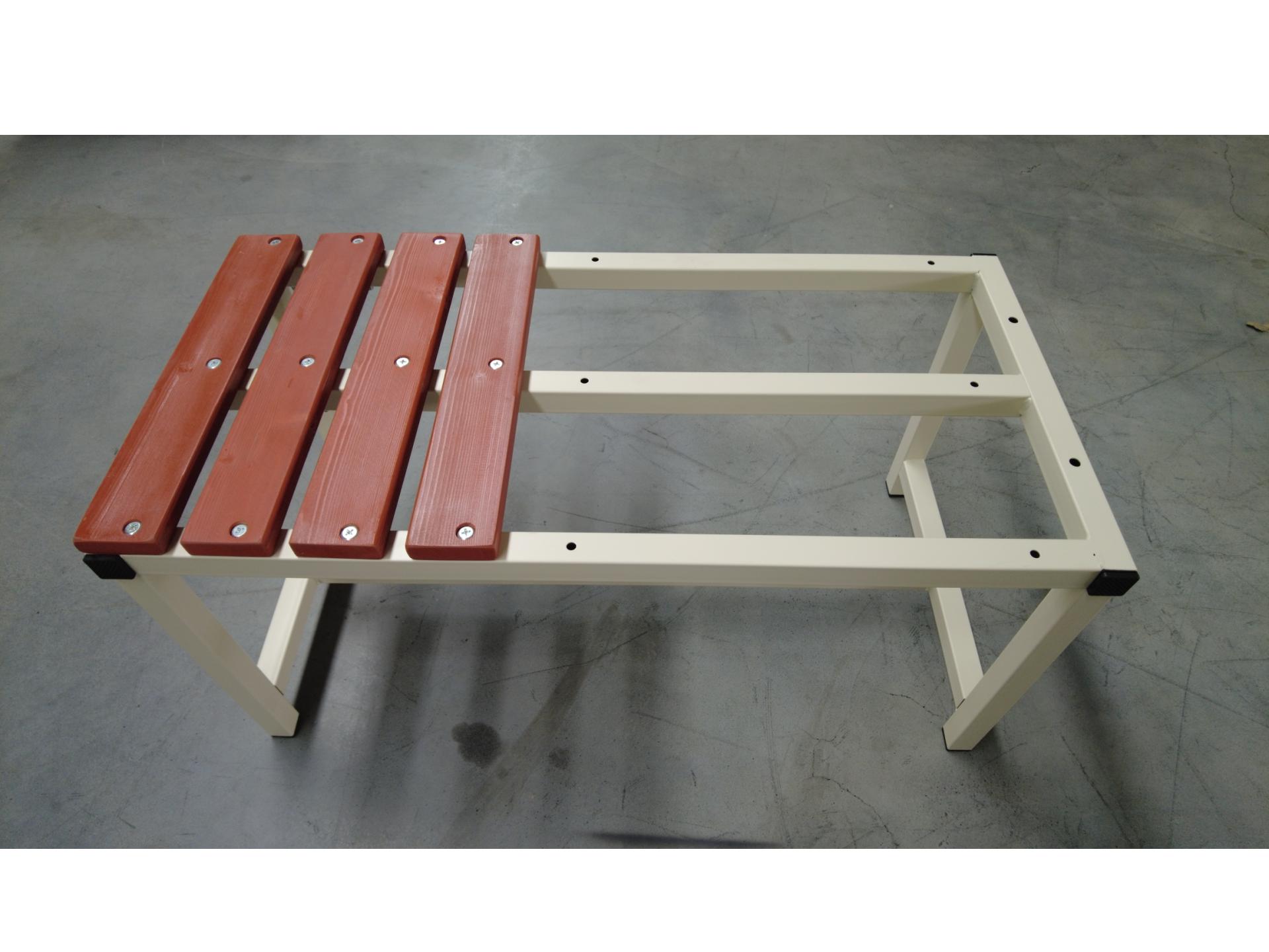 2 types of wooden bench for storage locker